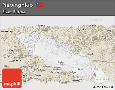 Classic Style Panoramic Map of Nawnghkio
