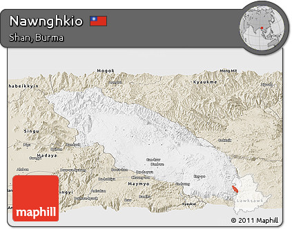 Classic Style Panoramic Map of Nawnghkio