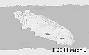 Gray Panoramic Map of Nawnghkio, single color outside