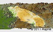 Physical Panoramic Map of Nawnghkio, darken