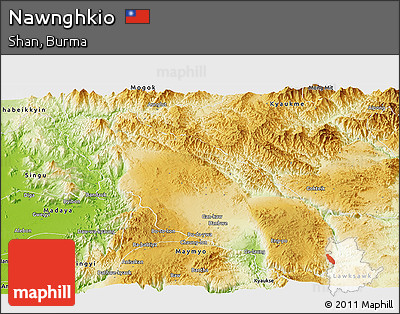 Physical Panoramic Map of Nawnghkio