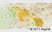 Physical Panoramic Map of Nawnghkio, lighten