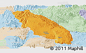 Political Panoramic Map of Nawnghkio, lighten