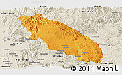 Political Panoramic Map of Nawnghkio, shaded relief outside