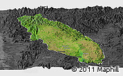 Satellite Panoramic Map of Nawnghkio, darken, desaturated