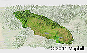 Satellite Panoramic Map of Nawnghkio, lighten