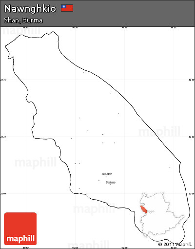 Blank Simple Map of Nawnghkio, cropped outside