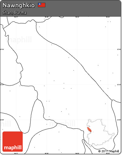 Blank Simple Map of Nawnghkio, no labels