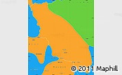 Political Simple Map of Nawnghkio