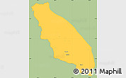 Savanna Style Simple Map of Nawnghkio, single color outside