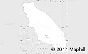 Silver Style Simple Map of Nawnghkio