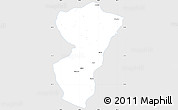 Silver Style Simple Map of Pang-Yang, single color outside