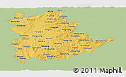 Savanna Style Panoramic Map of Shan, single color outside