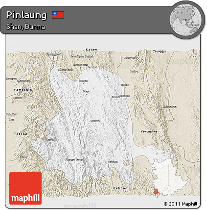 Classic Style 3D Map of Pinlaung
