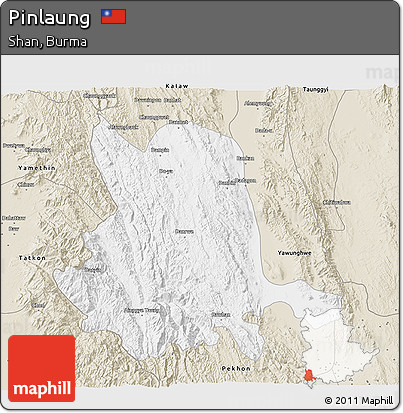 Classic Style 3D Map of Pinlaung
