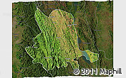Satellite 3D Map of Pinlaung, darken