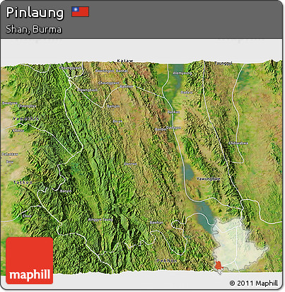Satellite 3D Map of Pinlaung