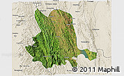 Satellite 3D Map of Pinlaung, shaded relief outside