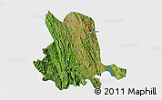 Satellite 3D Map of Pinlaung, single color outside