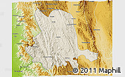 Shaded Relief 3D Map of Pinlaung, physical outside