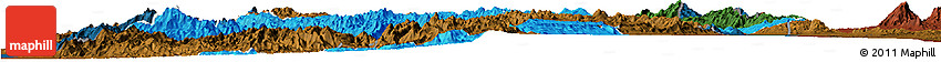 Political Horizon Map of Pinlaung, darken