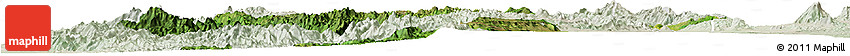 Satellite Horizon Map of Pinlaung, lighten