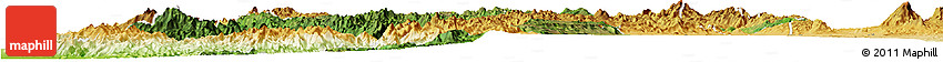 Satellite Horizon Map of Pinlaung, physical outside
