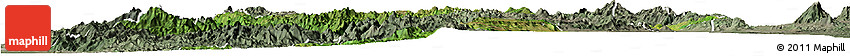 Satellite Horizon Map of Pinlaung, semi-desaturated