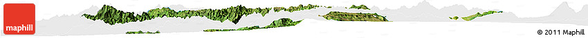 Satellite Horizon Map of Pinlaung, single color outside
