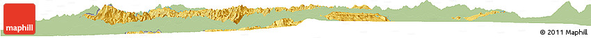 Savanna Style Horizon Map of Pinlaung, single color outside