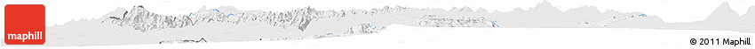 Silver Style Horizon Map of Pinlaung, single color outside
