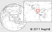 Blank Location Map of Pinlaung, within the entire country