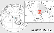 Blank Location Map of Pinlaung, highlighted parent region