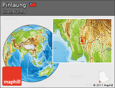 Physical Location Map of Pinlaung