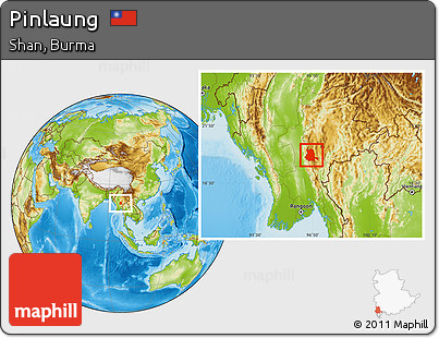 Physical Location Map of Pinlaung