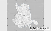 Gray Map of Pinlaung, single color outside