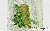 Satellite Map of Pinlaung, lighten