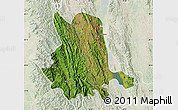 Satellite Map of Pinlaung, lighten