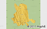 Savanna Style Map of Pinlaung, single color outside