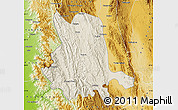 Shaded Relief Map of Pinlaung, physical outside