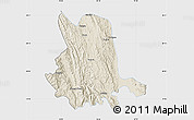 Shaded Relief Map of Pinlaung, single color outside