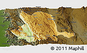 Physical Panoramic Map of Pinlaung, darken