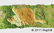 Physical Panoramic Map of Pinlaung, satellite outside