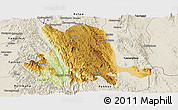 Physical Panoramic Map of Pinlaung, shaded relief outside