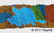 Political Panoramic Map of Pinlaung, darken