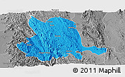 Political Panoramic Map of Pinlaung, desaturated