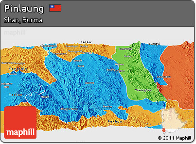 Political Panoramic Map of Pinlaung