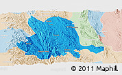 Political Panoramic Map of Pinlaung, lighten