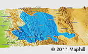 Political Panoramic Map of Pinlaung, physical outside