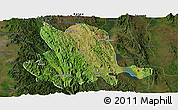 Satellite Panoramic Map of Pinlaung, darken